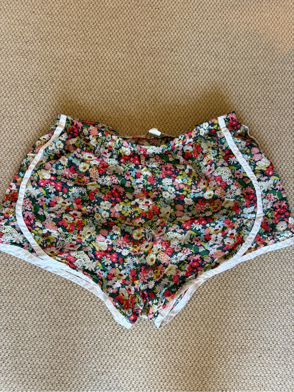 Ann Mashburn Liberty Print Women's Track Shorts with White Trim